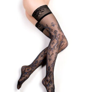 Ballerina – Fantasy Hold Ups – Kousen (20 denier) – Zwart & Blauw