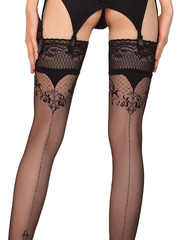 Ballerina - Fantasy Hold Ups - Kousen (20 denier) - Zwart - Afbeelding 2