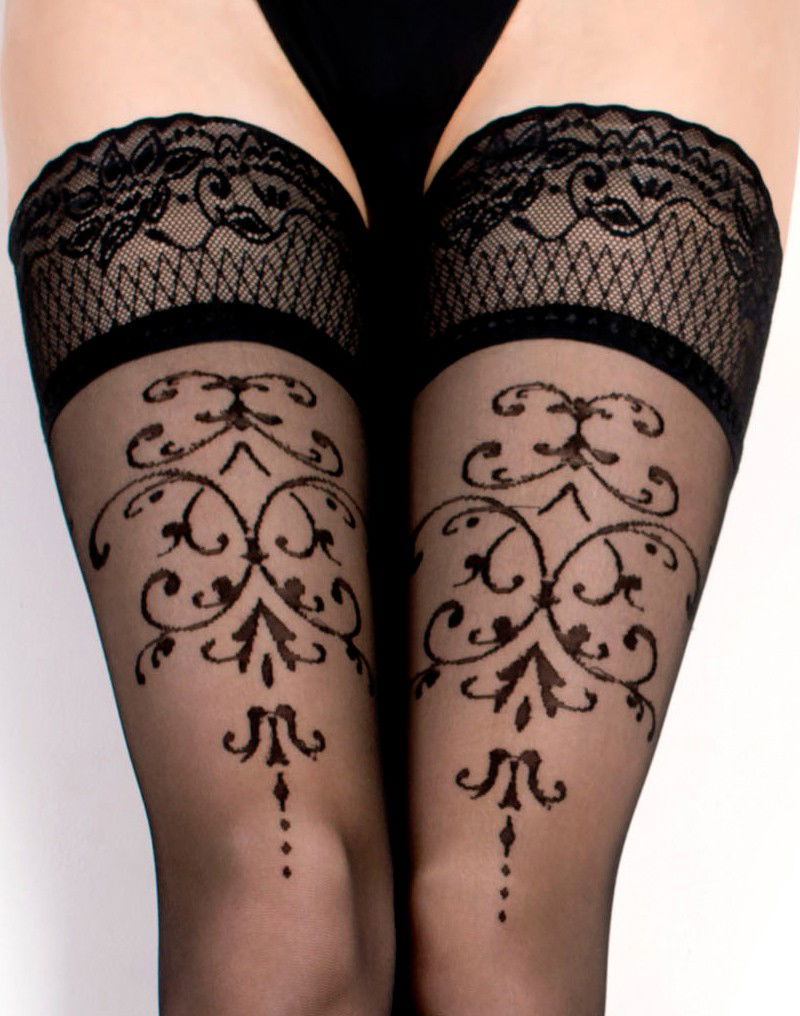 Ballerina - Fantasy Hold Ups - Kousen (20 denier) - Zwart - Afbeelding 2