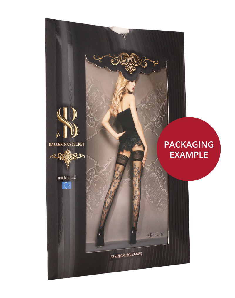 Ballerina - Fantasy Hold Ups - Kousen (20 denier) - Zwart - Afbeelding 3