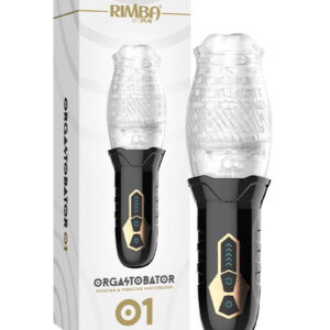 Rimba Toys – Orgastobator 01 – Mannelijke Masturbator – Zwart & Transparant
