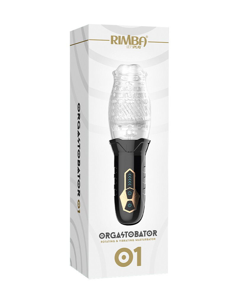 Rimba Toys - Orgastobator 01 - Mannelijke Masturbator - Zwart & Transparant - Afbeelding 9