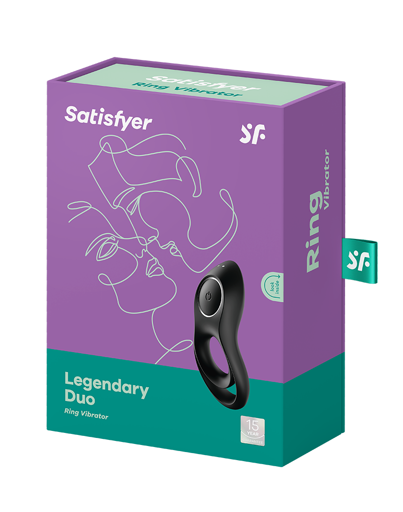 Satisfyer - Legendary Duo - Cockring Vibrator - Zwart - Afbeelding 2