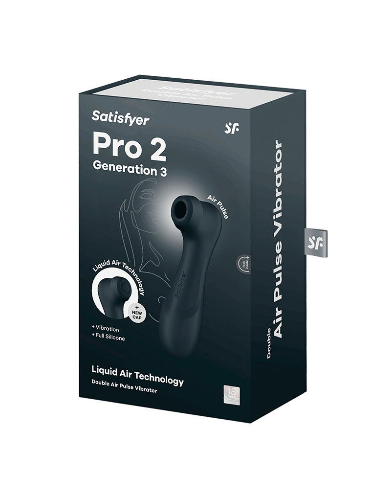 Satisfyer - Pro 2 Generation 3 - Luchtdruk Vibrator - Zwart - Afbeelding 2