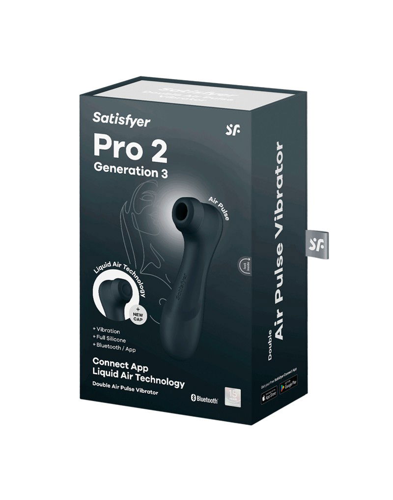 Satisfyer - Pro 2 Generation 3 - Luchtdruk Vibrator (met App Control) - Zwart - Afbeelding 2