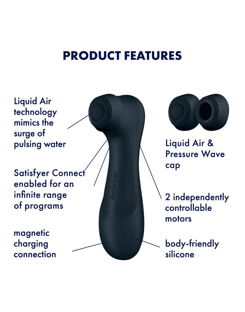 Satisfyer - Pro 2 Generation 3 - Luchtdruk Vibrator (met App Control) - Zwart - Afbeelding 4