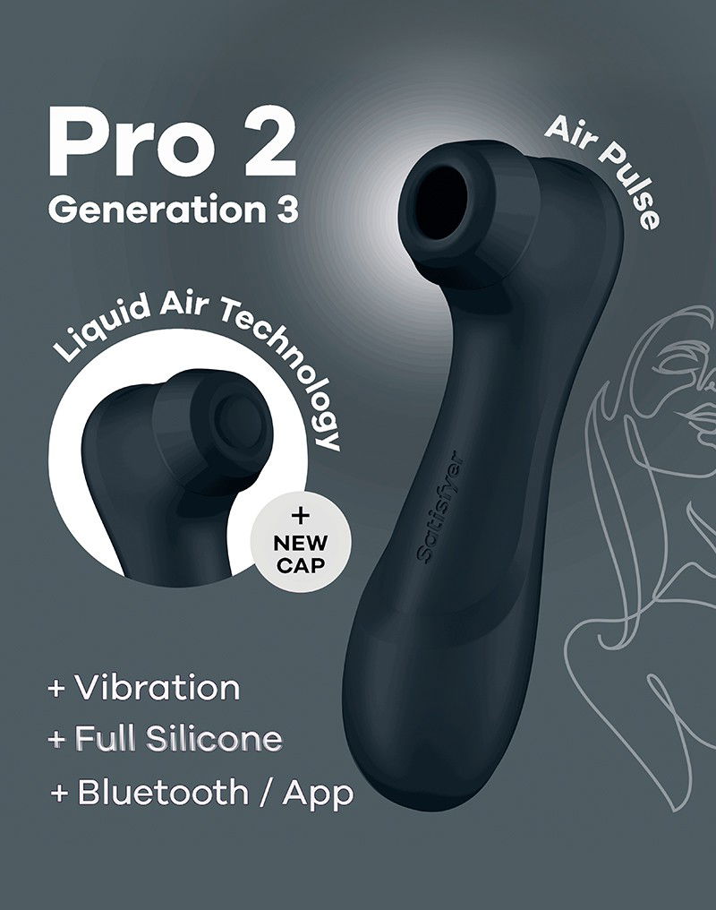 Satisfyer - Pro 2 Generation 3 - Luchtdruk Vibrator (met App Control) - Zwart - Afbeelding 3