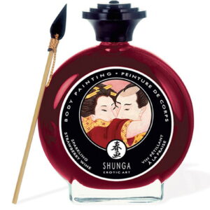 Shunga – Lichaamsverf – Sparkling Strawberry Wine – 100 ml