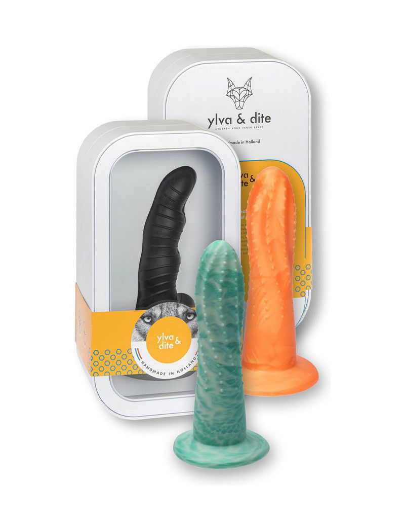 Ylva & Dite - Hyperion - XXL Dildo - Metallic Zwart / Grijs - Afbeelding 5