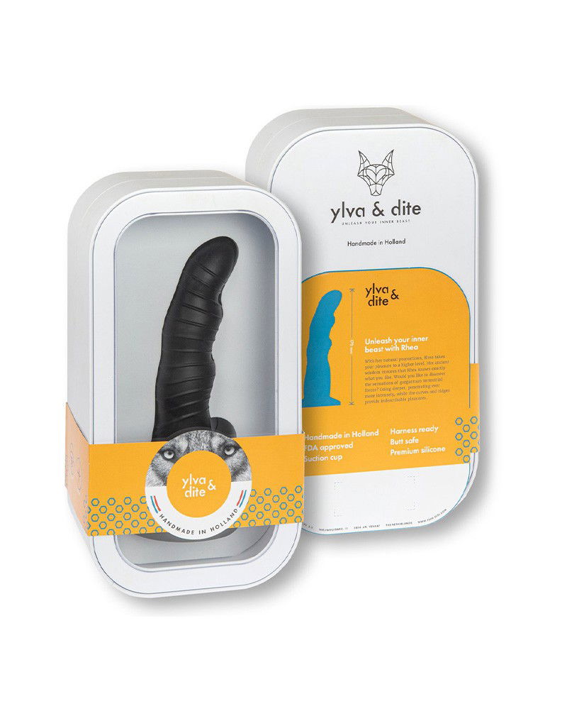 Ylva & Dite - Hyperion - XXL Dildo - Metallic Zwart / Grijs - Afbeelding 6