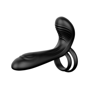 IY – Synkox – Girth Gainer Vibrerende Dubbele Penisring met Afstandsbediening – Zwart