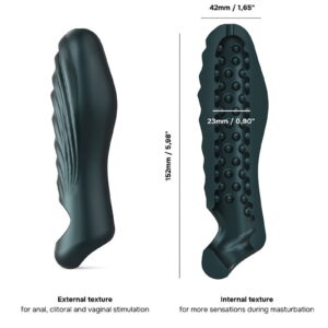 MANWAN – Ryzer – Penis Extender en Zachte Masturbatie Sleeve – Dennengrijs