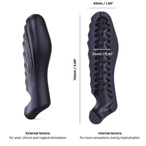 MANWAN – Ryzer – Penis Extender en Zachte Masturbatie Sleeve – Black Plum