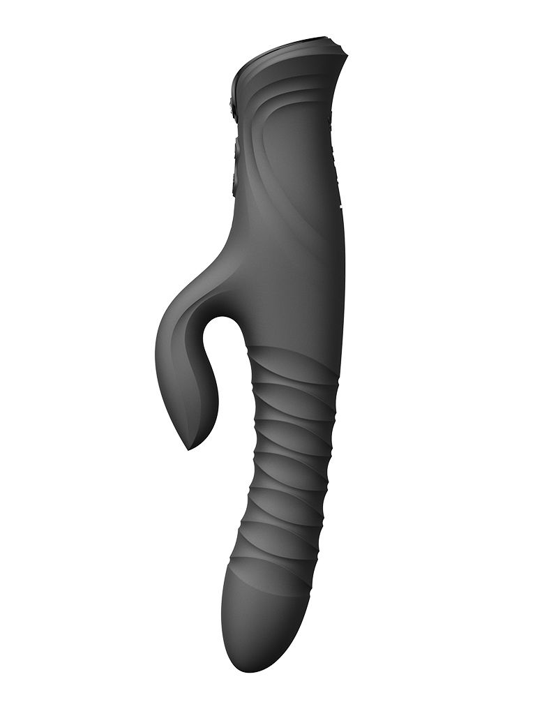 ZALO- Mose 2 Rabbit Thrusting Vibrator Zwart