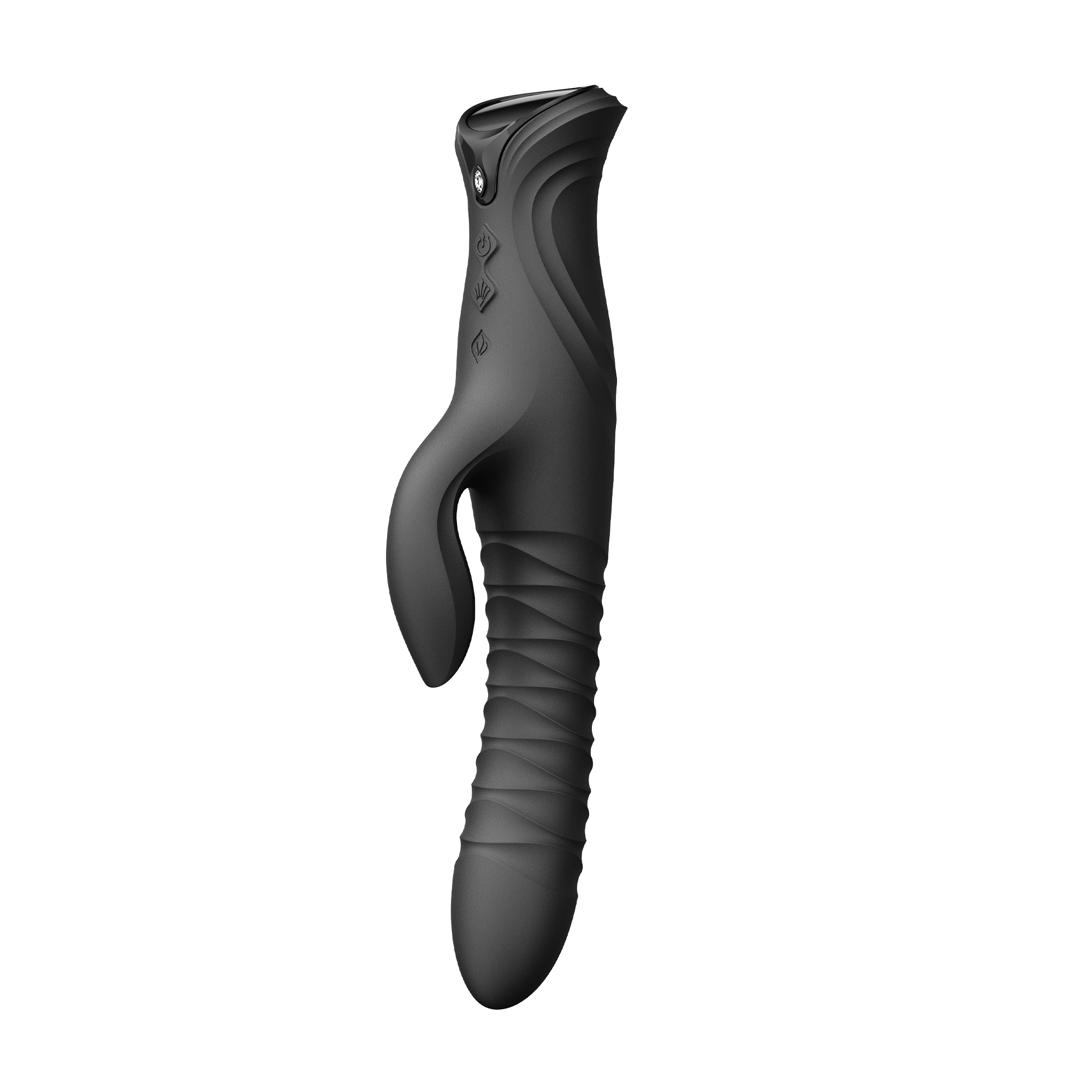 ZALO- Mose 2 - Rabbit Thrusting Vibrator - Zwart - Afbeelding 5