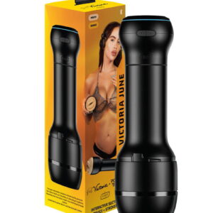 Kiiroo – Combo Set van Interactieve Zuig Masturbator PowerBlow en FeelStar Victoria June Mond Stroker – Zwart