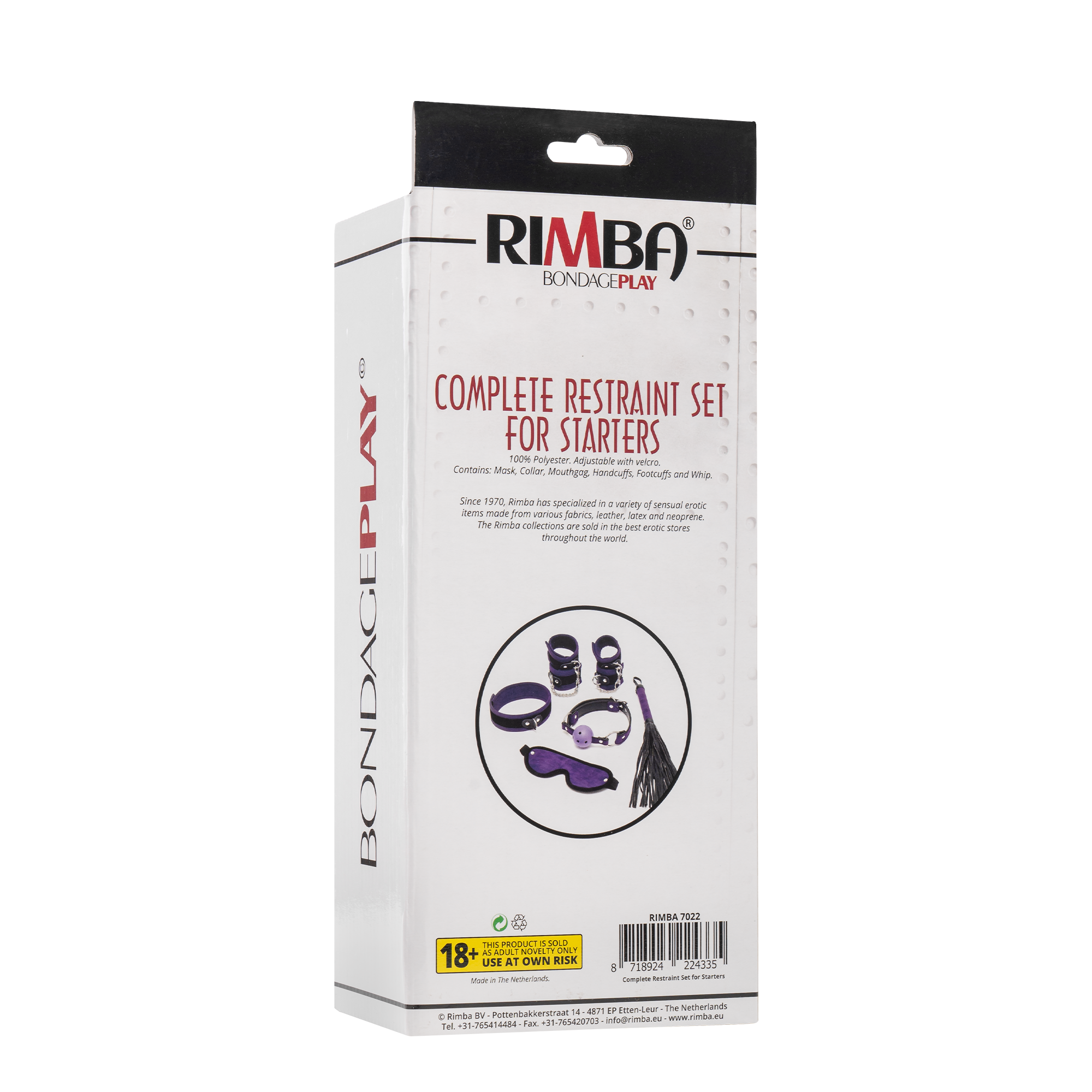 Rimba - Soft bondage starter set met klittenband Paars - Afbeelding 15