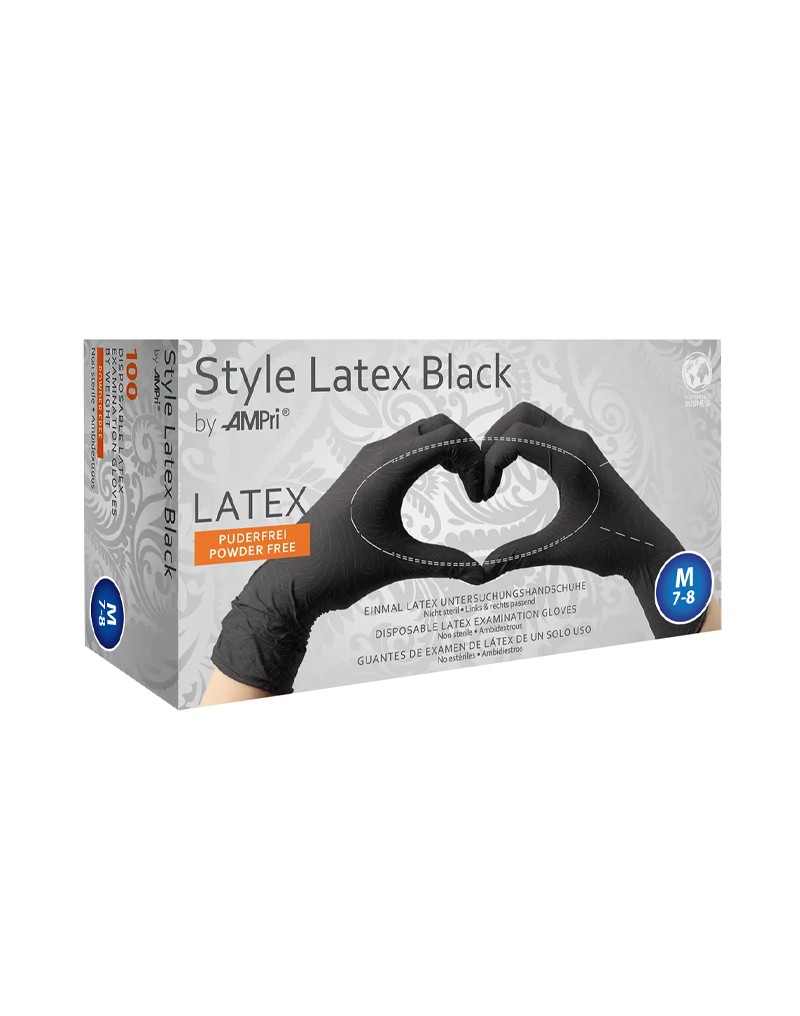 Rimba Latex Play - Latex Wegwerphandschoenen (100 stuks) - Zwart - Afbeelding 3