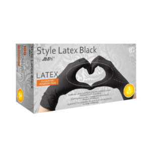 Rimba Latex Play – Latex Wegwerphandschoenen (100 stuks) – Zwart