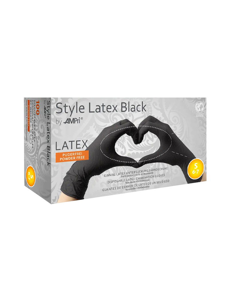 Rimba Latex Play - Latex Wegwerphandschoenen (100 stuks) - Zwart - Afbeelding 2