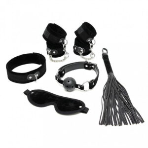 Rimba – Soft bondage starter set met klittenband Zwart