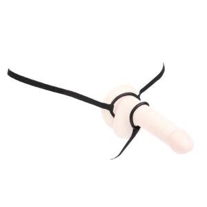 Lederen Herenstring met Cockringen