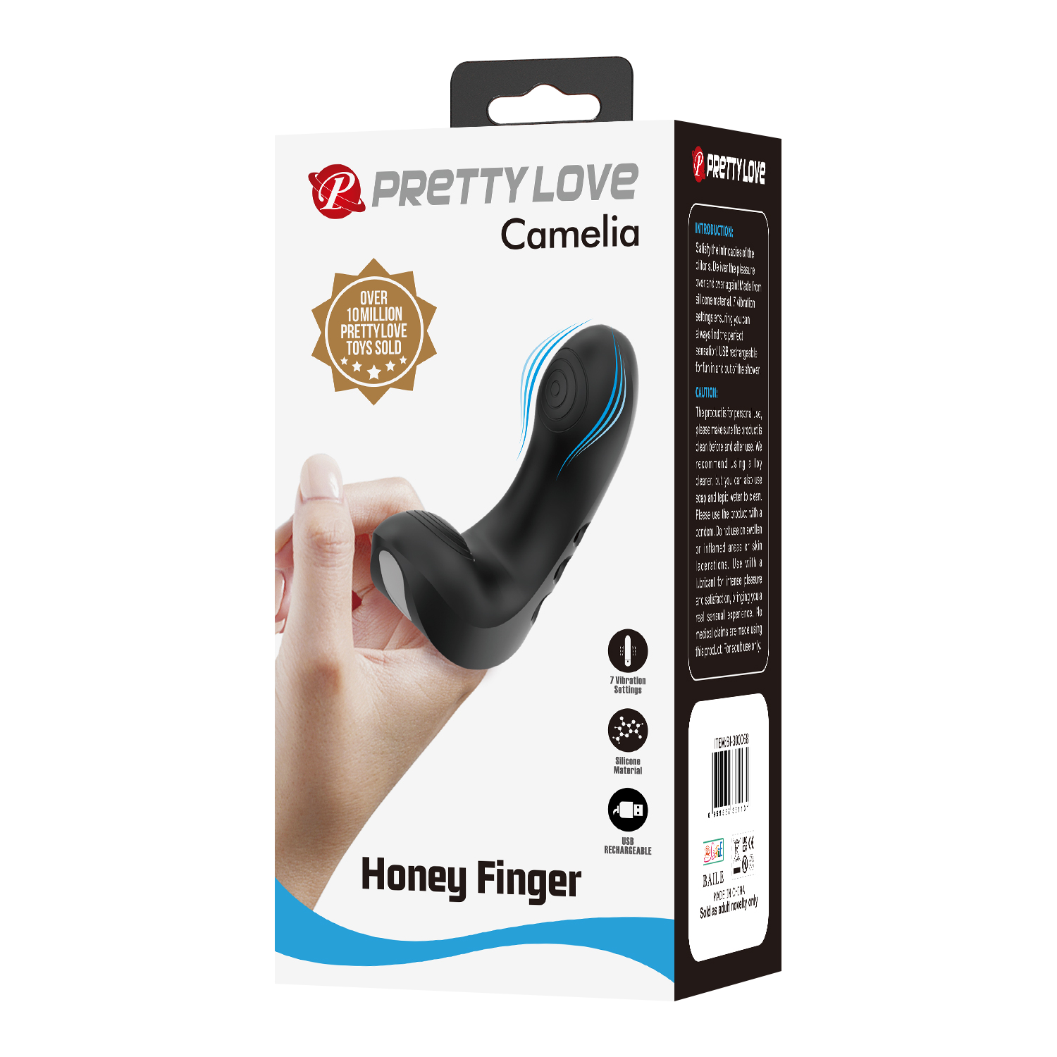PL - Camelia - Vinger Vibrator - Zwart - Afbeelding 8