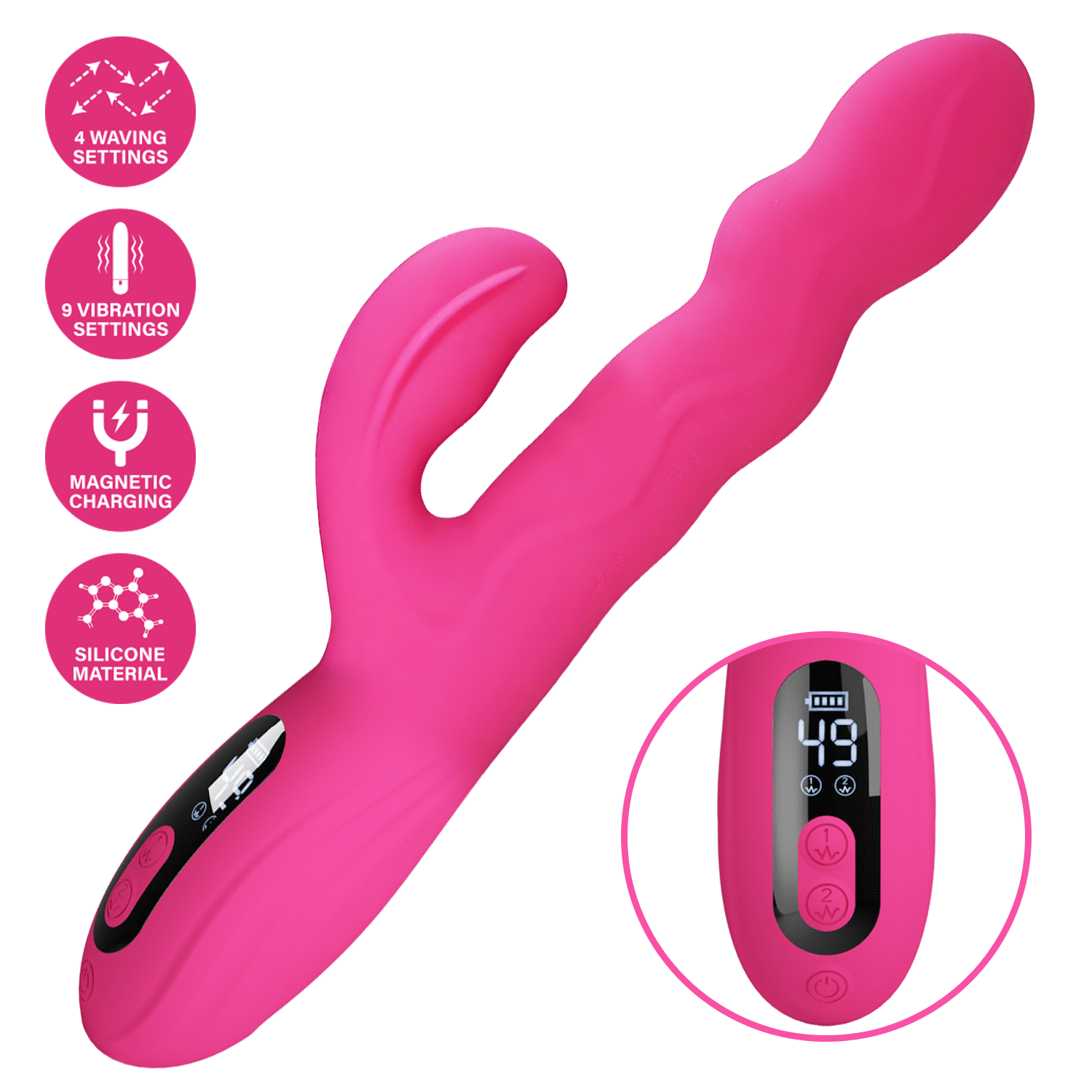 PL - Winters - Rabbit Vibrator - Roze - Afbeelding 10