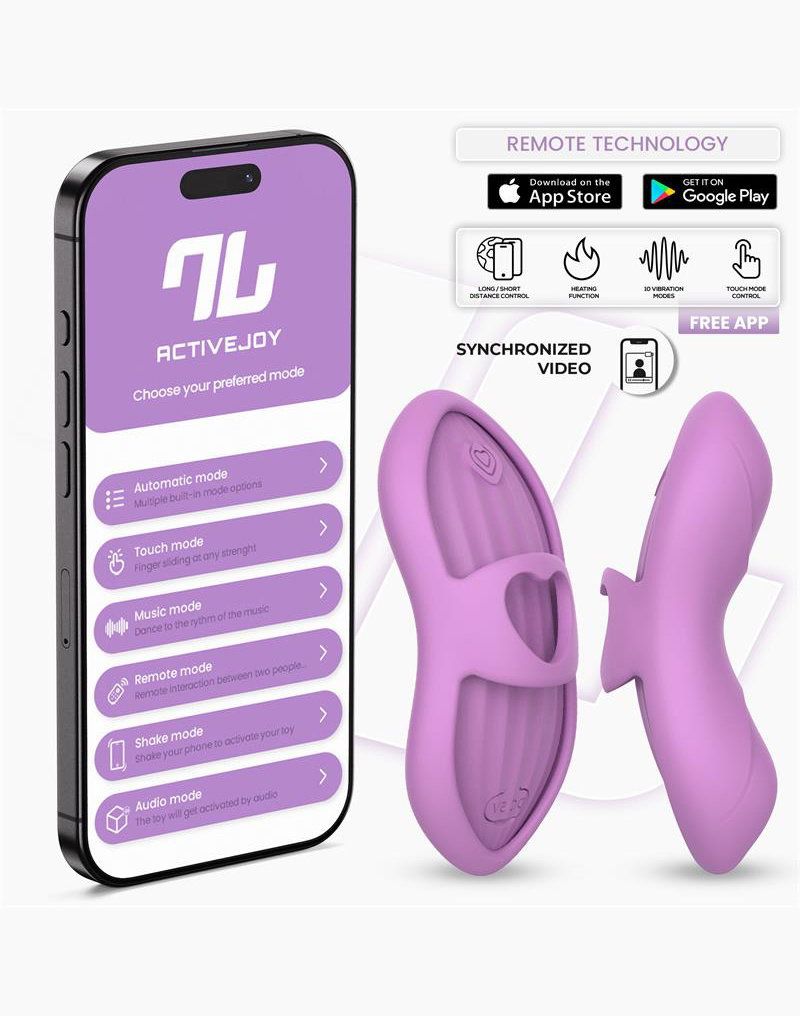 IY - Laia - Verwarmde vingervibrator met app-bediening - Lavendel
