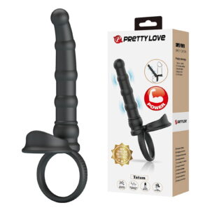 PL – Tatum – Anale vibrator met penisring – Zwart