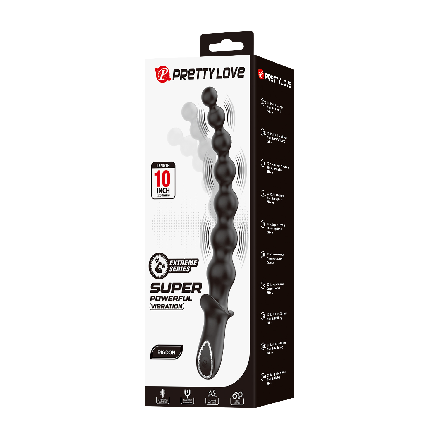 PL - Rigdon - Anale kralen vibratorplug - Zwart - Afbeelding 6