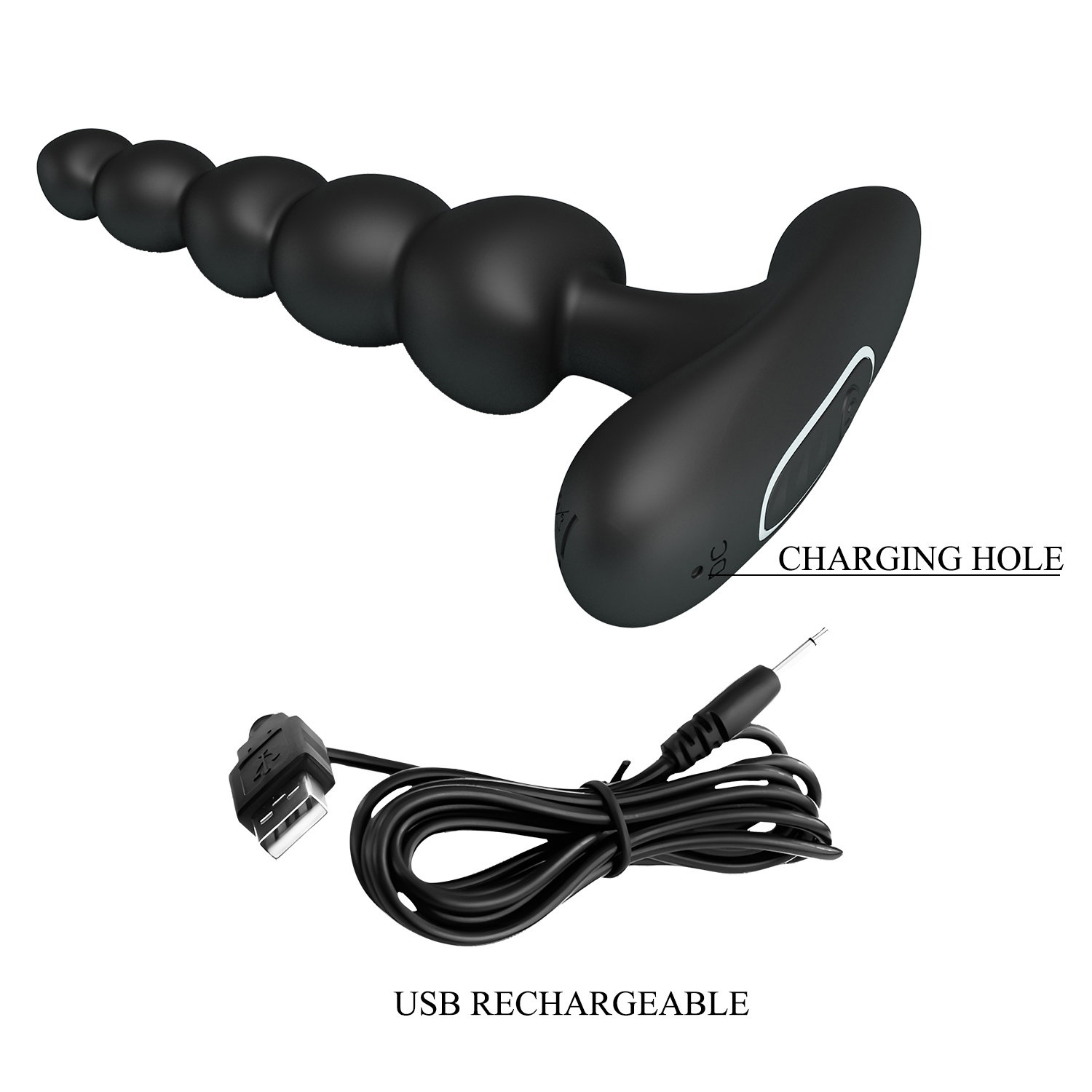 PL - Corban - Anale kralenvibrator - Zwart - Afbeelding 9