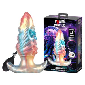 Power Monsters – Ebon Leviathan – Opblaasbare anale plug – 18 cm – Mixkleur