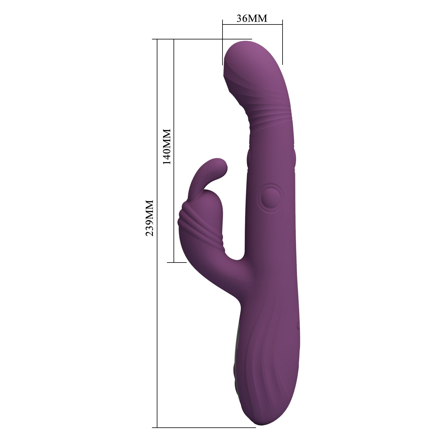 PL - Dee - Rabbit Vibrator - Bordeauxrood - Afbeelding 9