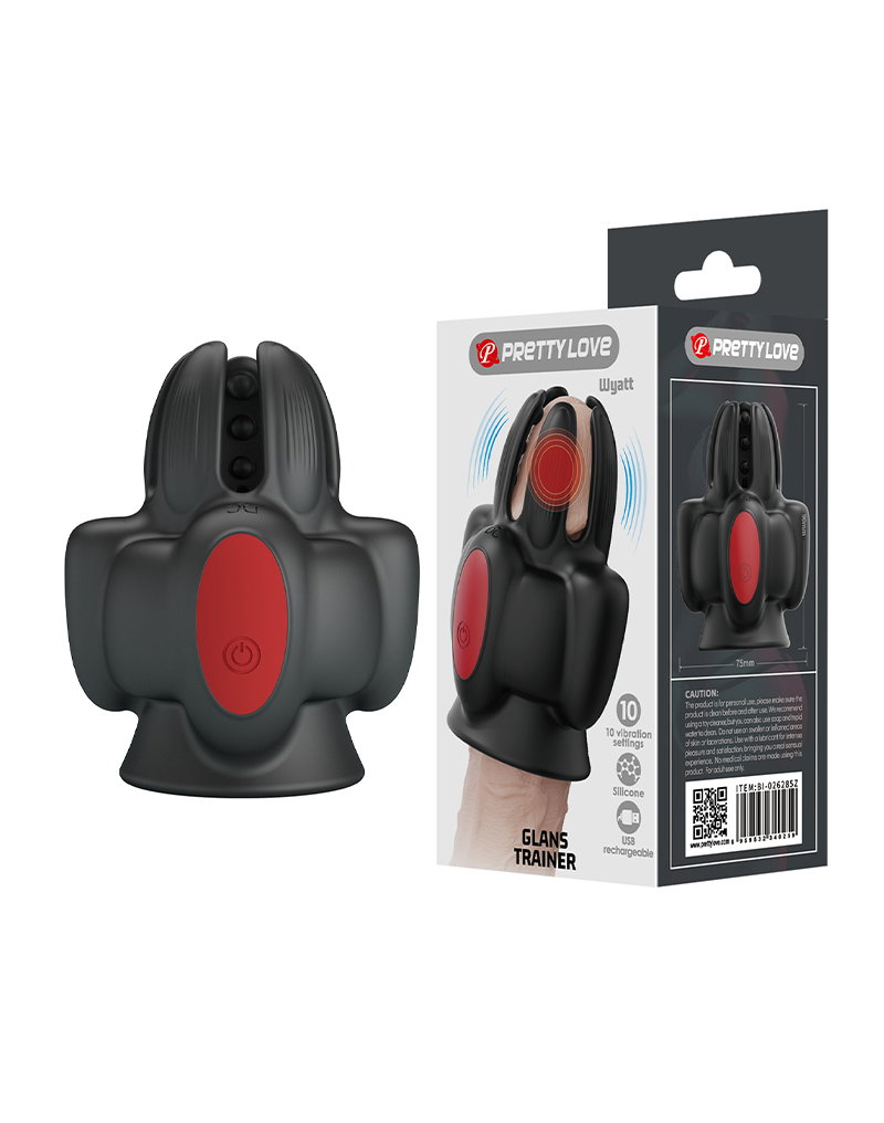 PL - Wyat - Rabbit Vibrator - Zwart/Rood