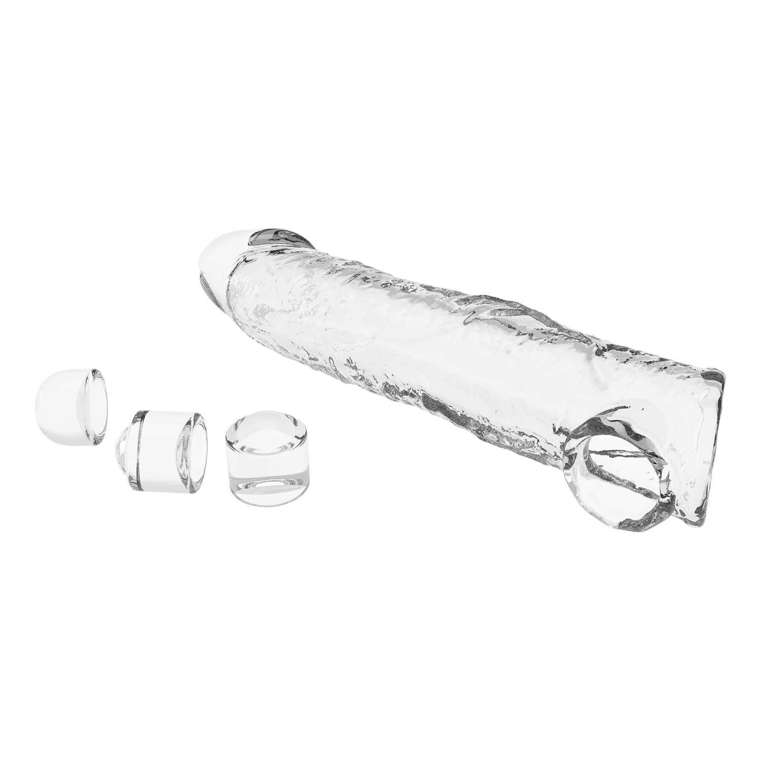 PL - Verlengstuk voor penis - 26 cm - Transparant - Afbeelding 6