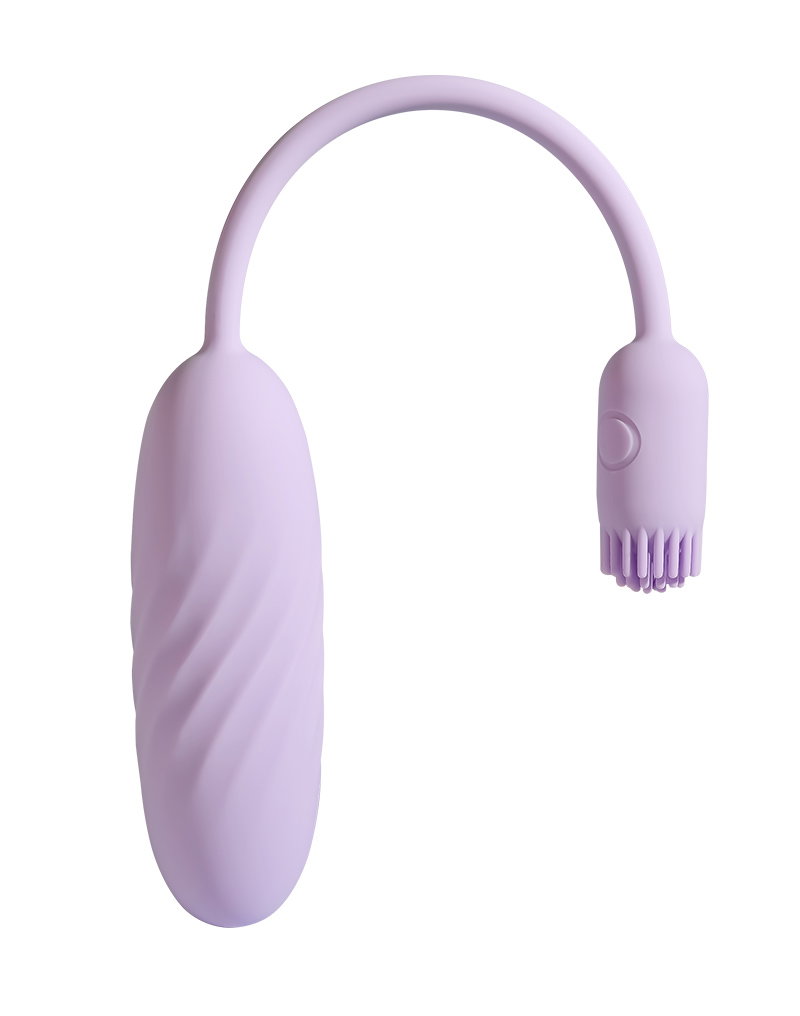 SVAKOM – Plume – Flexibele bullet vibrator met borstelstaart – Pastel Lila