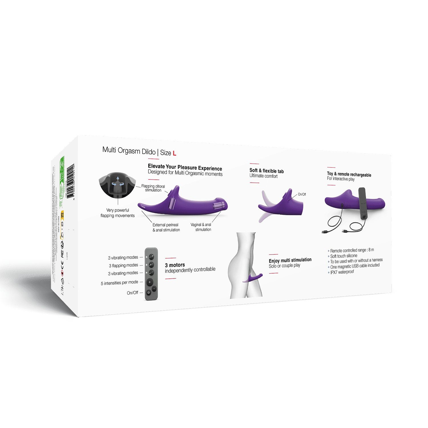 Strap-On-Me – Multi Orgasme Dildo – Maat L – Paars - Afbeelding 3