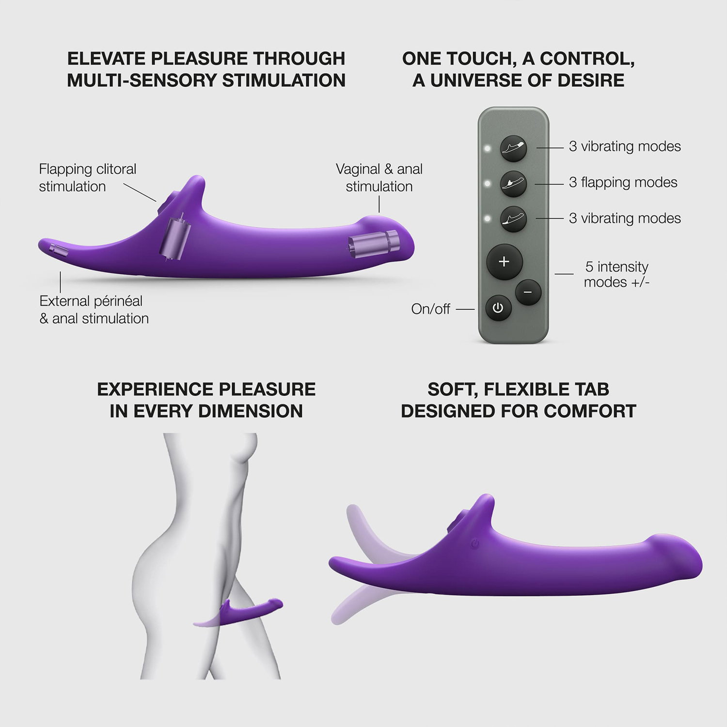 Strap-On-Me – Multi Orgasme Dildo – Maat L – Paars - Afbeelding 6