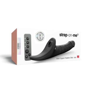 Strap-On-Me – Multi Orgasm Realistic Dildo – Maat M – Zwart