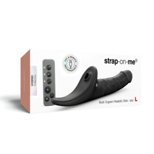 Strap-On-Me – Multi Orgasm Realistic Dildo – Maat L – Zwart