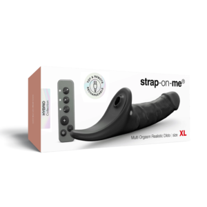 Strap-On-Me – Multi Orgasm Realistic Dildo – Maat XL – Zwart