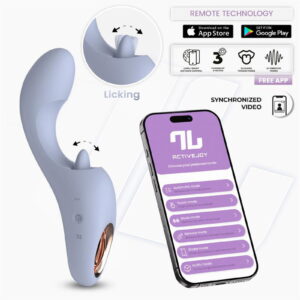 IY – Licky – Likkende tongvibrator met app-bediening – Lichtblauw