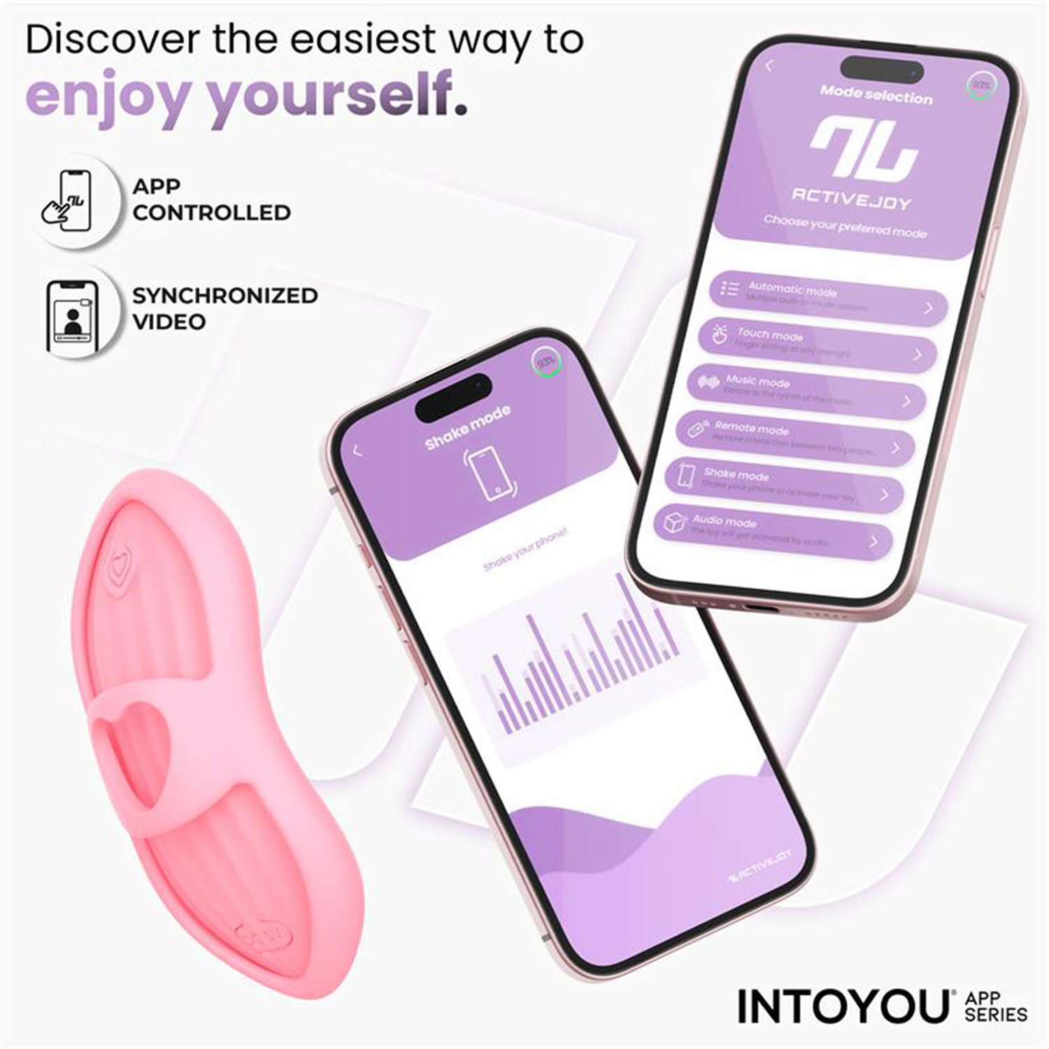 IY - Laia - Verwarmde vingervibrator met app-bediening - Roze - Afbeelding 8