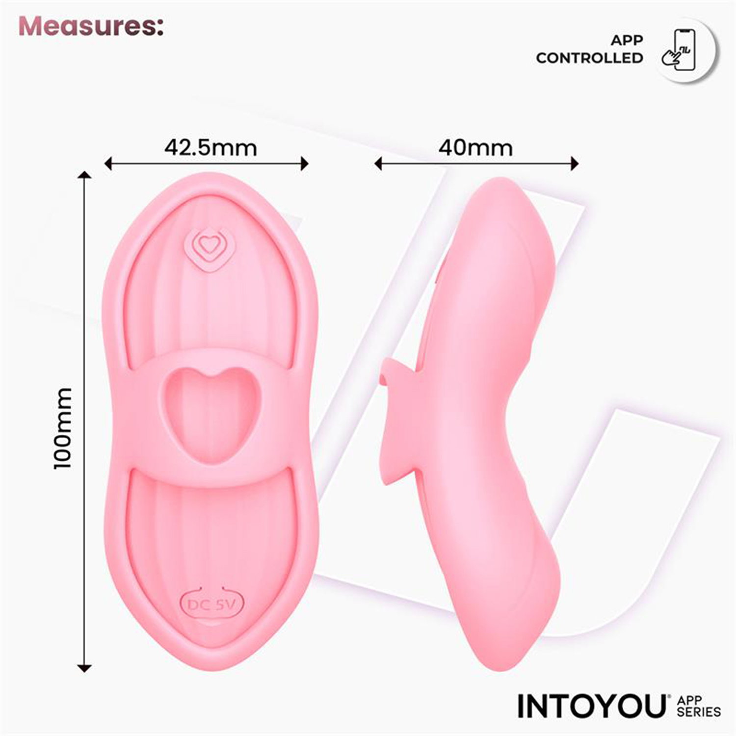 IY - Laia - Verwarmde vingervibrator met app-bediening - Roze - Afbeelding 9