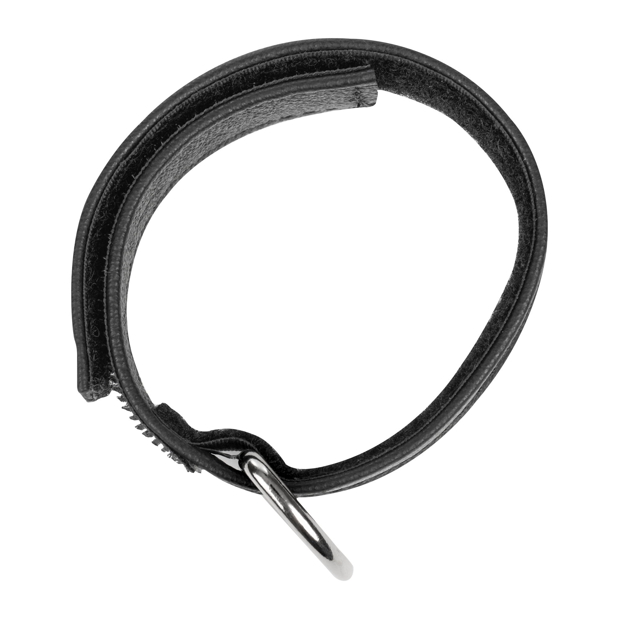 Lederen Cockstrap met Klittenband - Zwart - Afbeelding 3