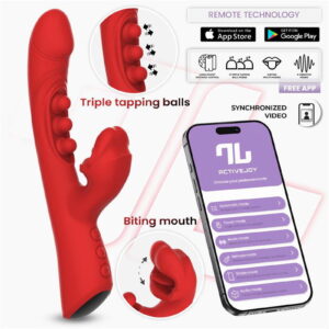 IY – Trixy – Triple Tapping mondvibrator met app-bediening – Rood