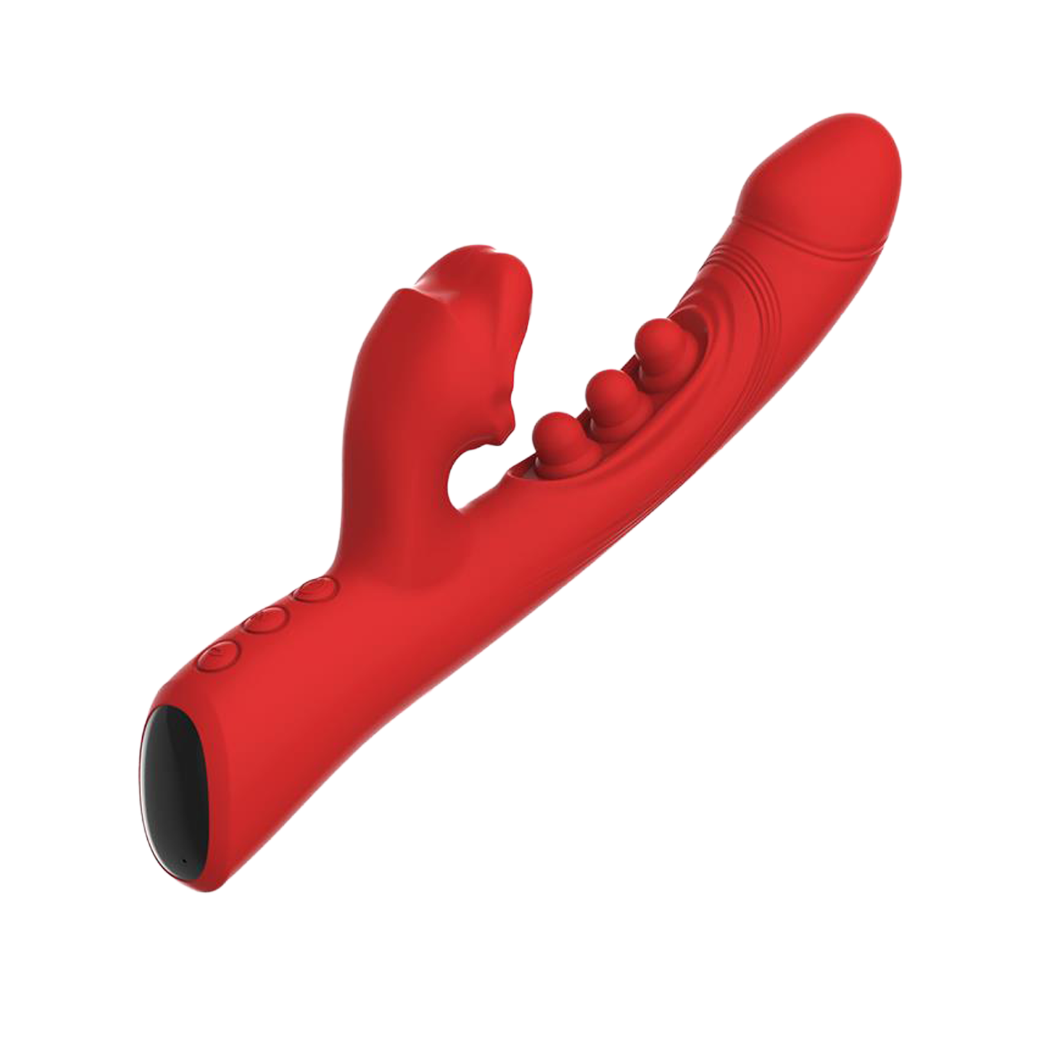 IY - Trixy - Triple Tapping mondvibrator met app-bediening - Rood - Afbeelding 3