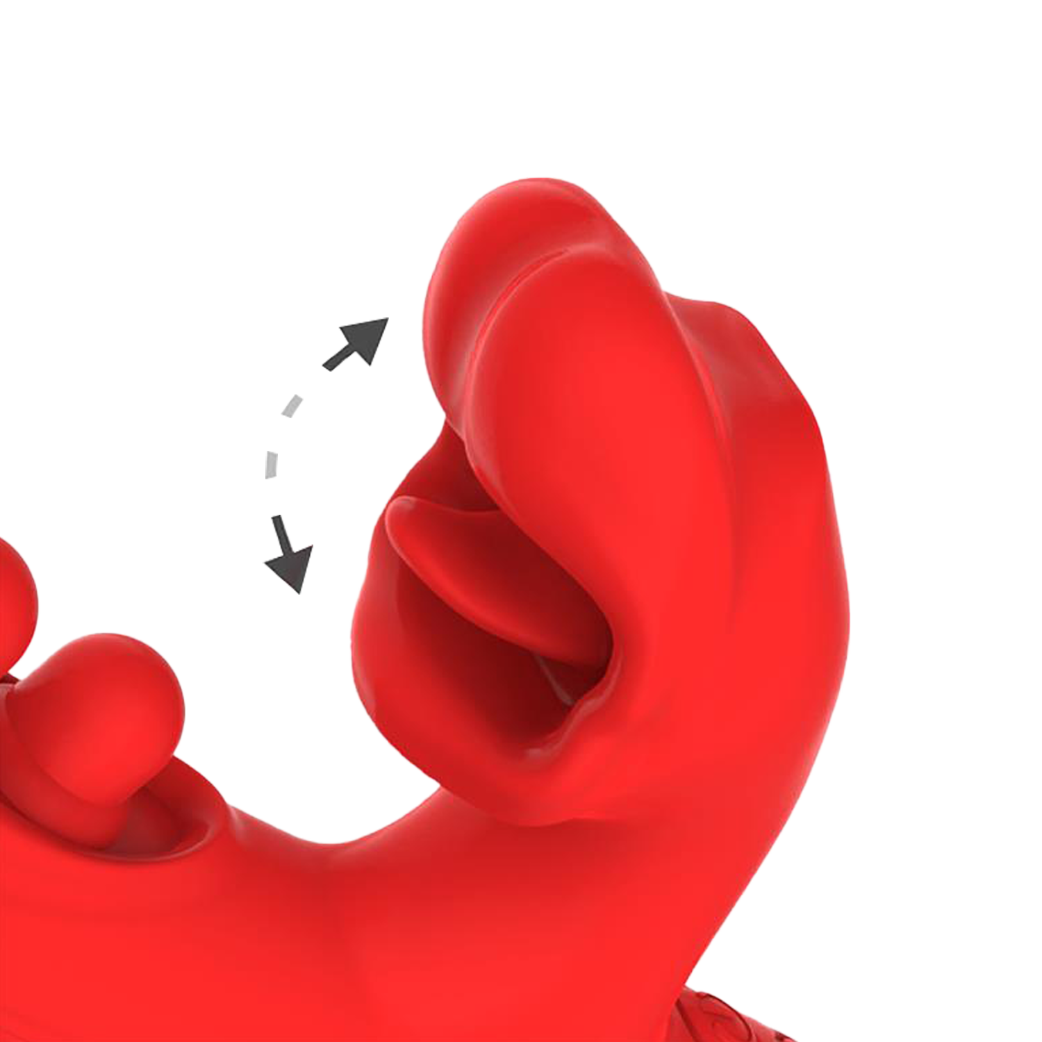 IY - Trixy - Triple Tapping mondvibrator met app-bediening - Rood - Afbeelding 5