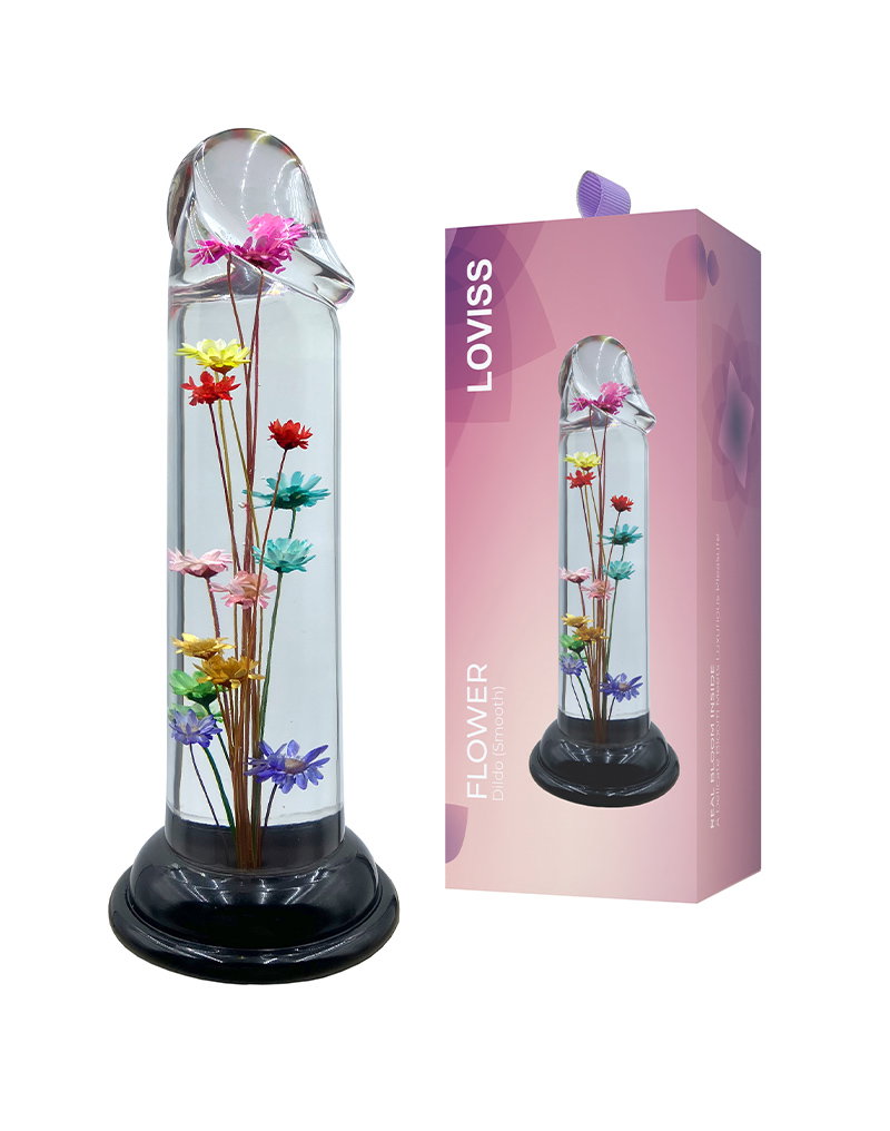 LOVISS - Helichrysum - Garden Flower Dildo Smooth – Transparant